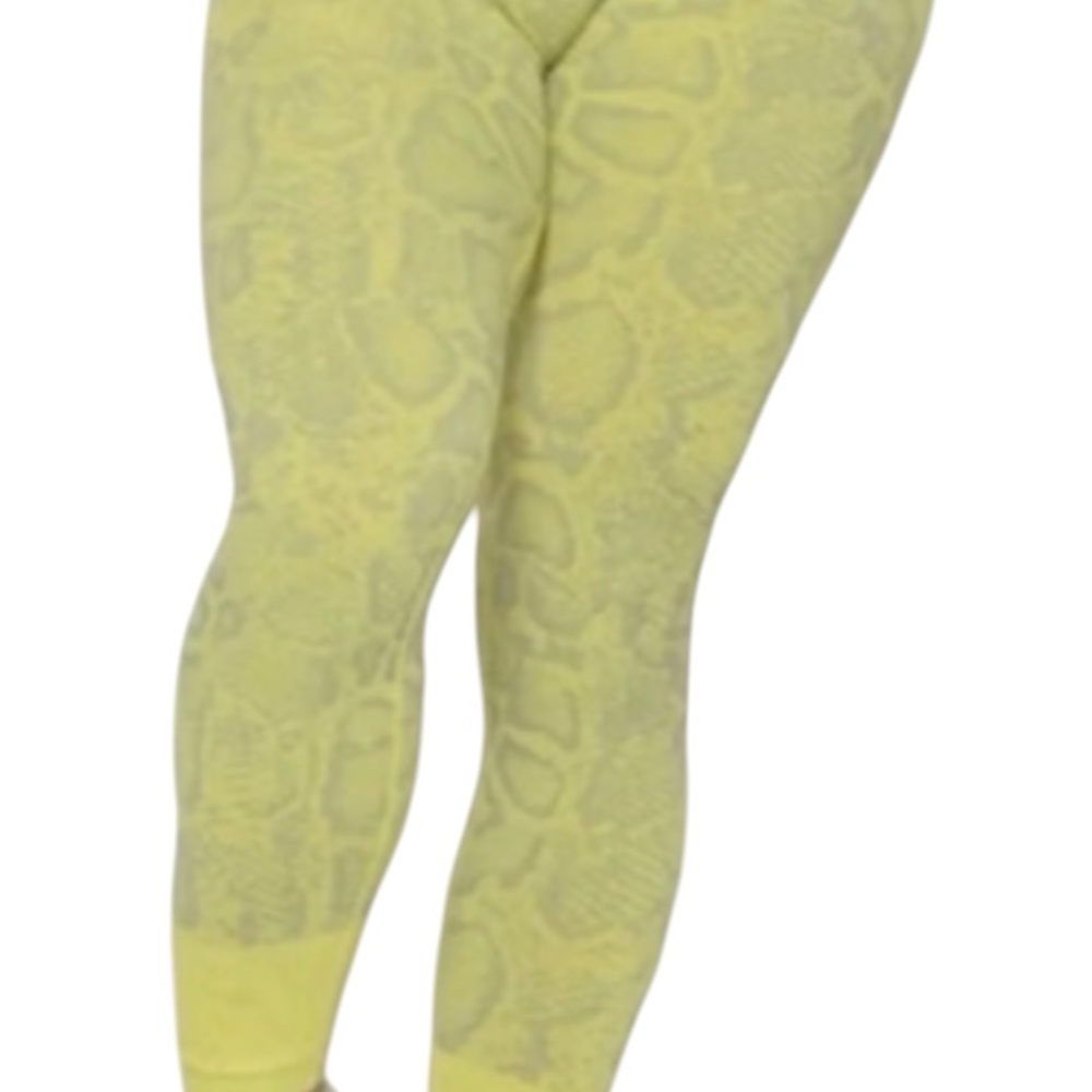 Bombshell Sportswear Yellow Snake Print Leggings